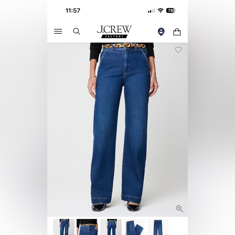J. Crew Factory High-Rise Trouser Jeans -New With Tags